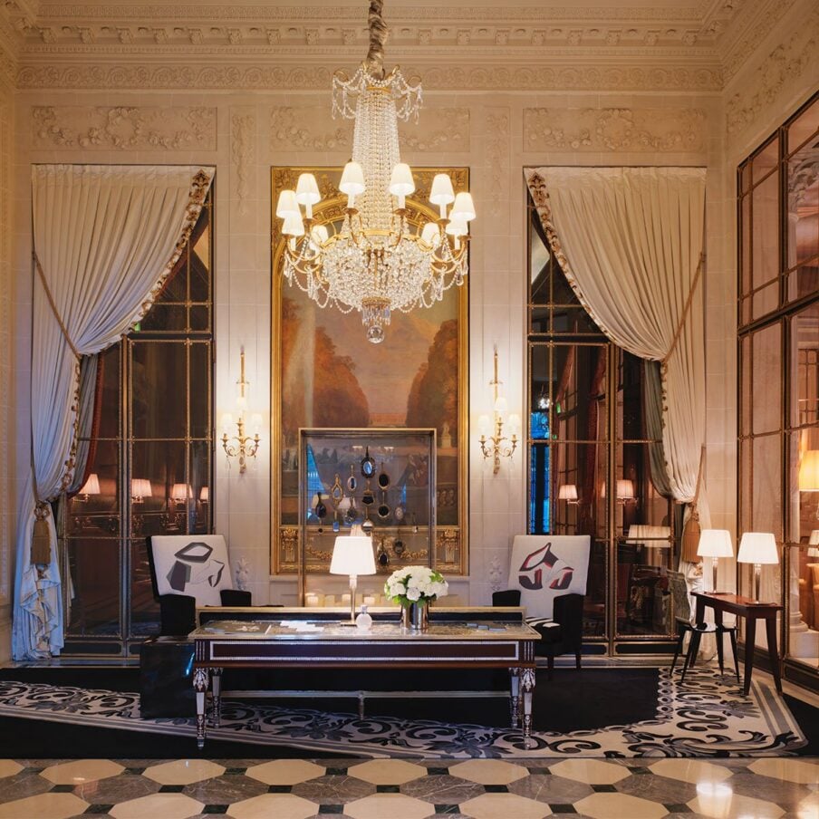 Lobby of Le Meurice Hotel